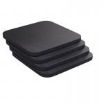 4PK Black Poly Resin Wood Seats with Rounded Edge