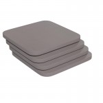 4PK Gray Poly Resin Wood Seats with Rounded Edges