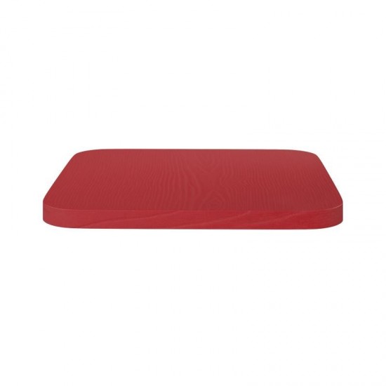 4PK Red Poly Resin Wood Seats with Rounded Edges