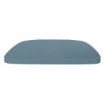 4PK Teal-Blue Poly Resin Wood Square Seats