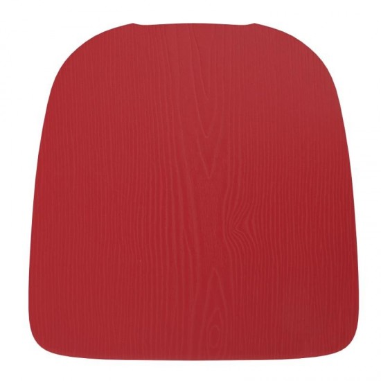 4PK Red Poly Resin Wood Square Seats