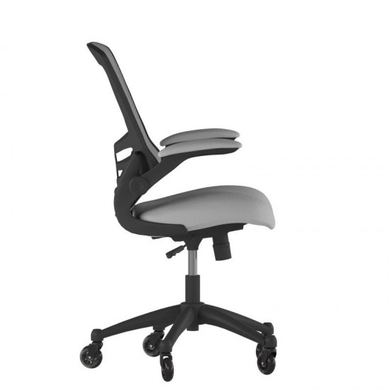 Kelista Dark Gray Chair with Roller Wheels