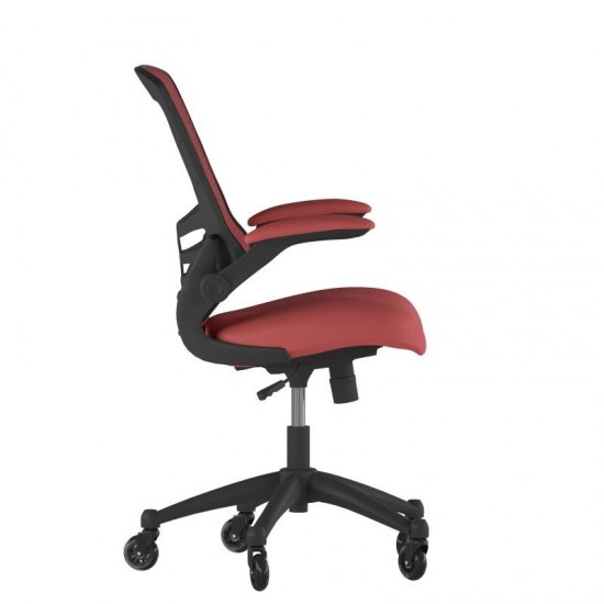 Kelista Red Chair with Roller Wheels