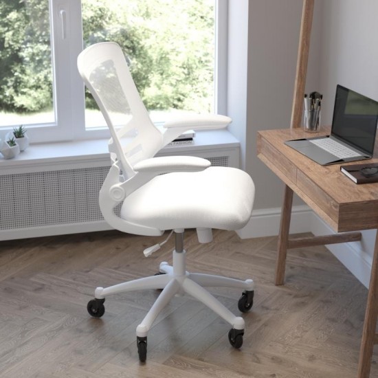 White Chair with Roller Wheels