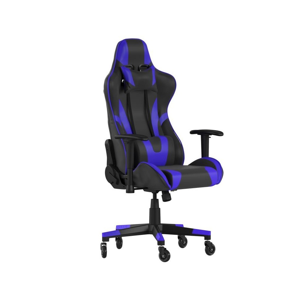 X20 Blue Gaming Chair-Skate Wheels