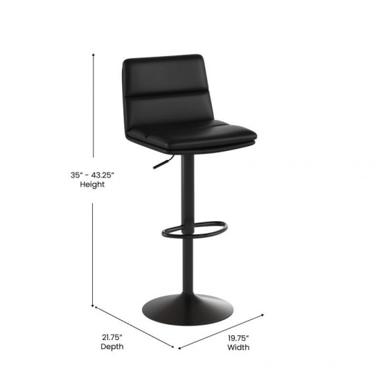 2PK Black Adjustable Stools