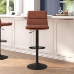 2PK Cognac Adjustable Stools