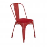 Red Metal Chair-Red Seat