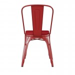 Red Metal Chair-Red Seat