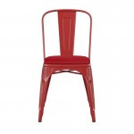 Red Metal Chair-Red Seat