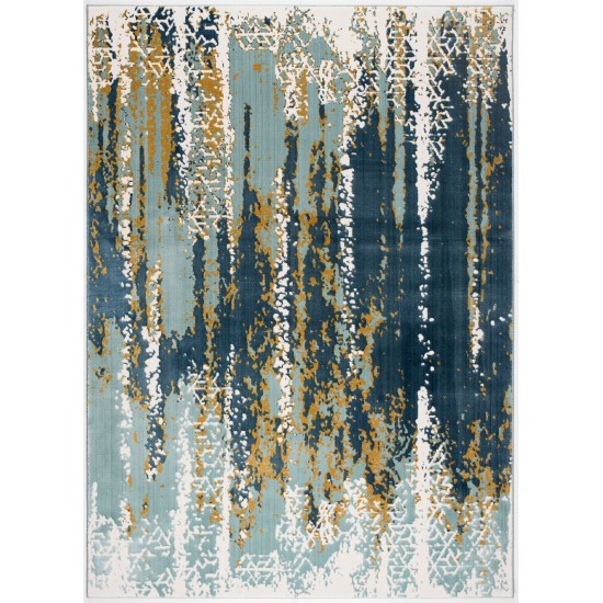 Nubuck-Ls10702-Blue-5.3 X 7.6 Area Rug