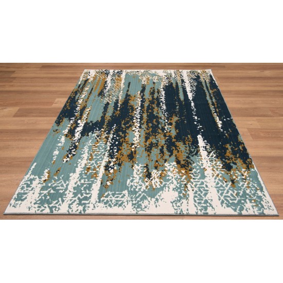 Nubuck-Ls10702-Blue-5.3 X 7.6 Area Rug