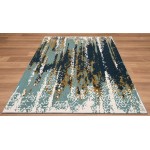 Nubuck-Ls10702-Blue-7.10 X 10.6 Area Rug