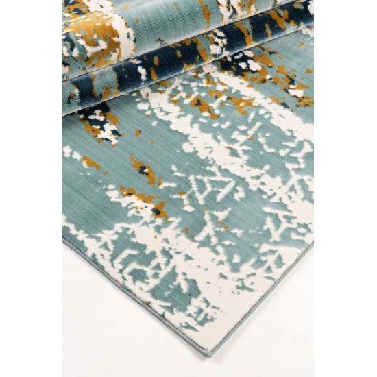 Nubuck-Ls10702-Blue-7.10 X 10.6 Area Rug