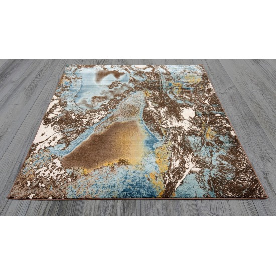 Nubuck-Ls429-Blue_Gray-5.3 X 7.6 Area Rug