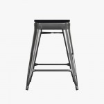 24" Black Stool-24" Black Seat