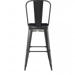 30" Black Stool-Black Seat