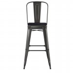 30" Black Stool-Black Seat