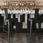 30" Black Stool-Black Seat