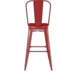 Kai Commercial Grade 30" Red Stool-Red Seat