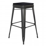 30" Black Stool-30" Black Seat