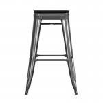 30" Black Stool-30" Black Seat