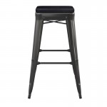 30" Black Stool-30" Black Seat