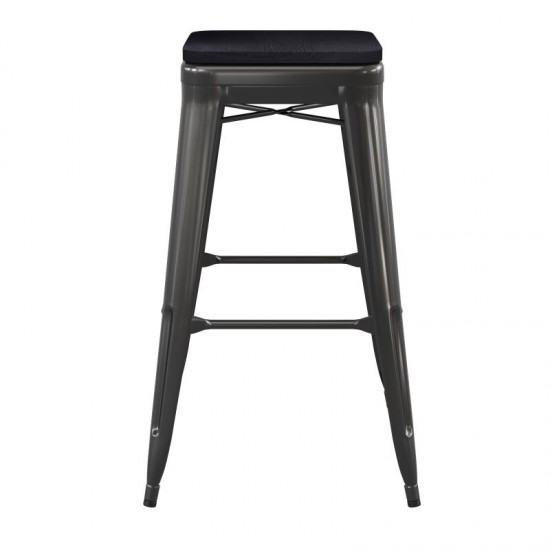 30" Black Stool-30" Black Seat