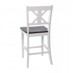 Gwendolyn Commercial Modern Counter Height Barstool - Antique White Wash