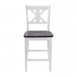 Gwendolyn Commercial Modern Counter Height Barstool - Antique White Wash