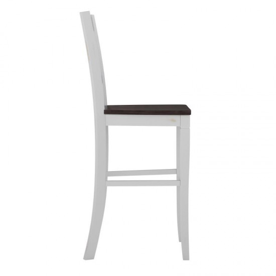 Gwendolyn Commercial Modern Farmhouse Barstool - Antique White Wash