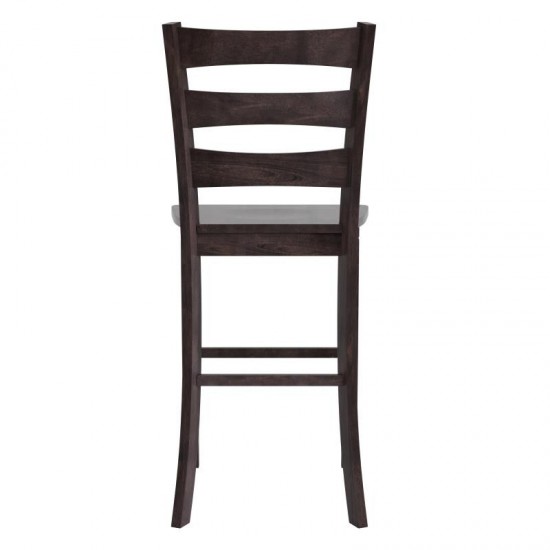 Classic Ladderback Bar Height Barstool - Gray Wash Walnut