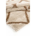 Plush-Shag Copper Diamond-Ls11107-Cream-5.3 X 7.6 Area Rug