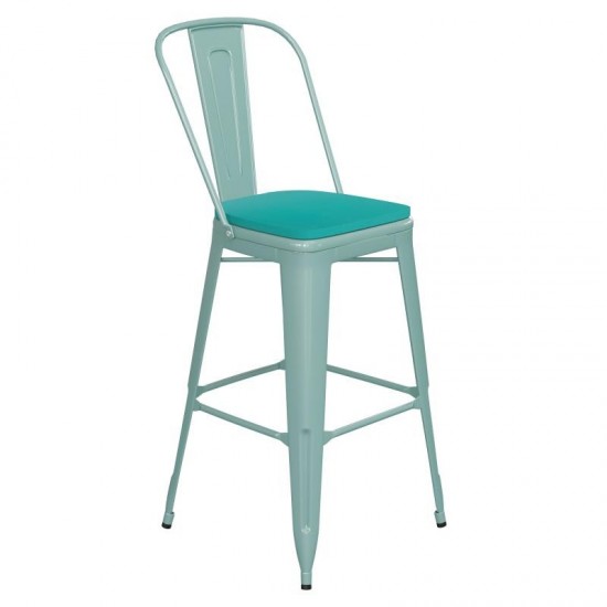 Mint Metal Stool-Mint Seat