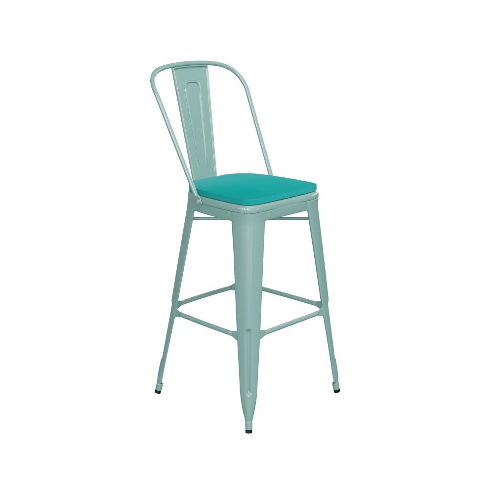 Mint Metal Stool-Mint Seat