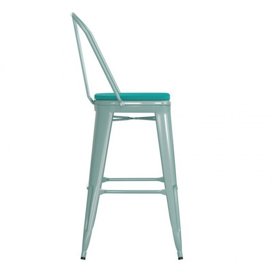 Mint Metal Stool-Mint Seat