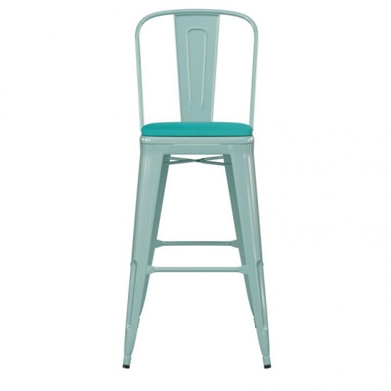 Mint Metal Stool-Mint Seat