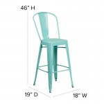 Mint Metal Stool-Mint Seat