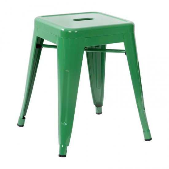 4 Pack Green Metal Stool