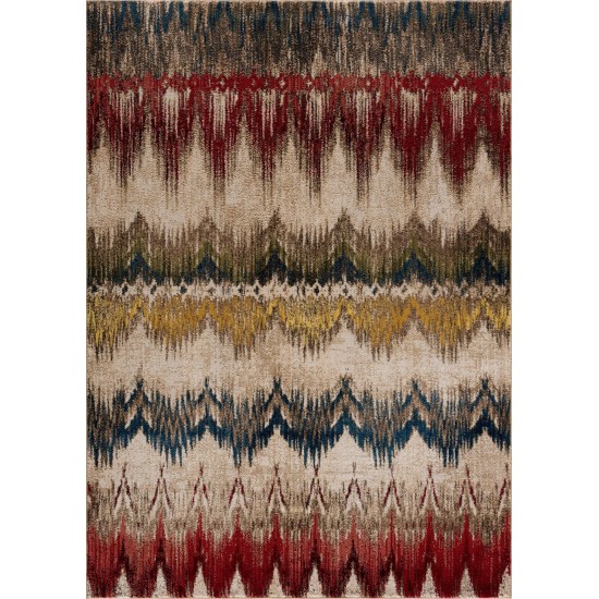 Ramilia-Scallop Flamestitch-Ls11844-Multi-5.3 X 7.4 Area Rug