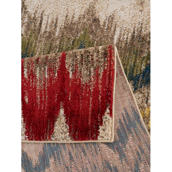 Ramilia-Scallop Flamestitch-Ls11844-Multi-5.3 X 7.4 Area Rug