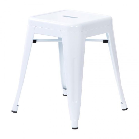 4 Pack White Metal Stool