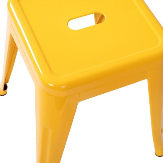 4 Pack Yellow Metal Stool