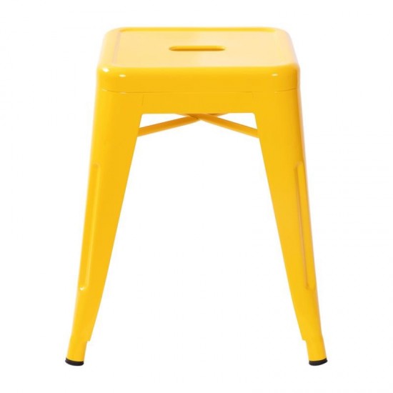 4 Pack Yellow Metal Stool