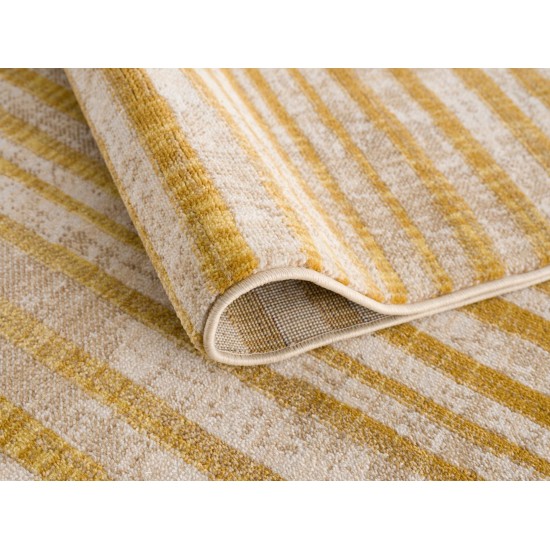 Ramilia-Variated Wawes-Ls11842-Golden-7.10 X 10.4 Area Rug