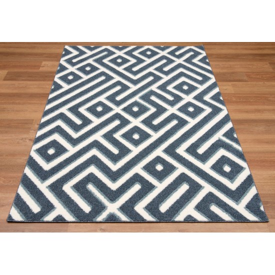 Rome-Ls10064-Blue-5.3 X 7.6 Area Rug