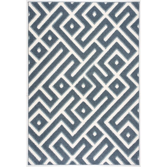 Rome-Ls10064-Blue-7.10 X 10.6 Area Rug