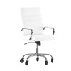 Whitney High Back White LeatherSoft Executive Swivel Office Chair