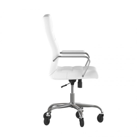 Whitney High Back White LeatherSoft Executive Swivel Office Chair