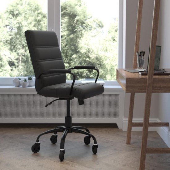 Black LeatherSoft with Black Frame Chair